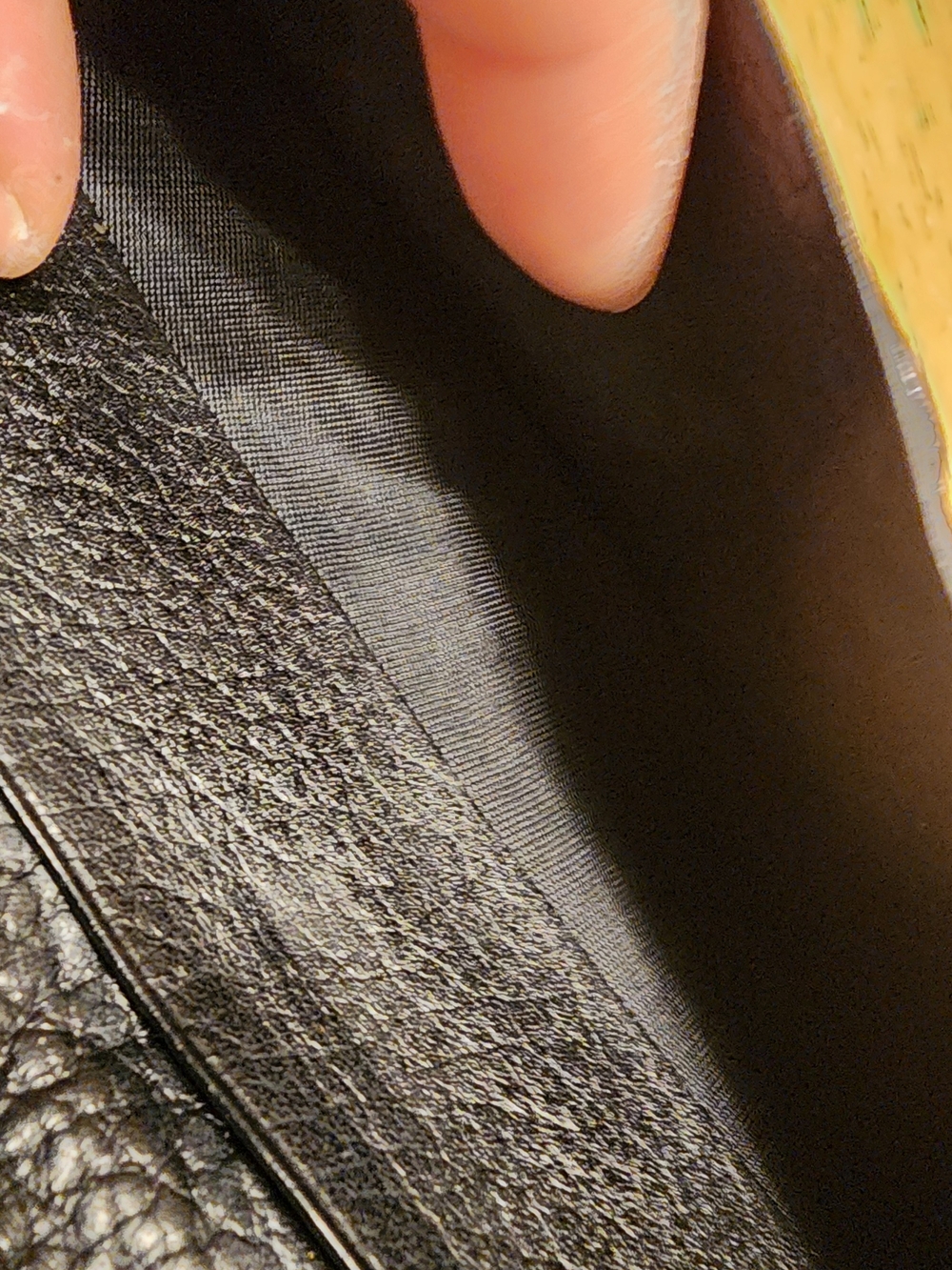black leather Celine long wallet featuring an embossed Triomphe logo.  - Picture 11 of 16